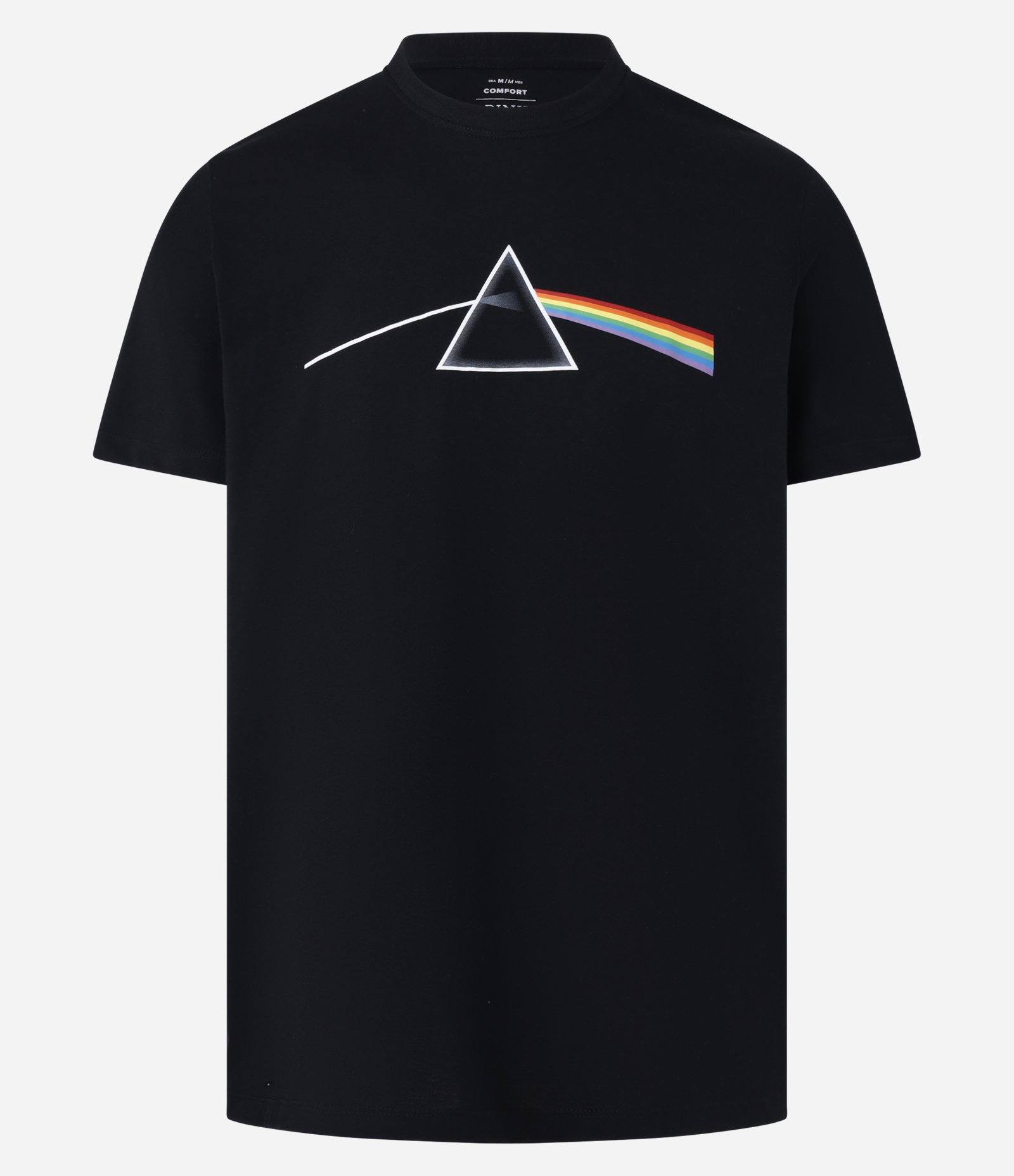 Camiseta Comfort em Algodão com Estampa Pink Floyd Preto 2