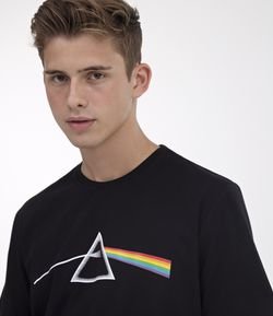 Camiseta Comfort Fit Estampa Pink Floyd Prism 