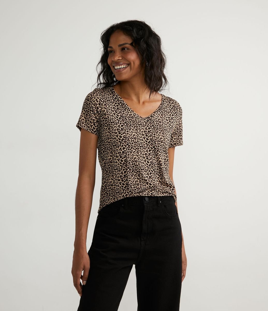 BLUSA CROPPED EST ONÇA MINI - Afghan