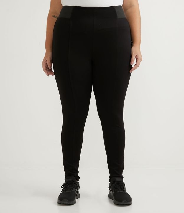 Calça Legging em Viscose com Elástico no Cós Curve & Plus Size
