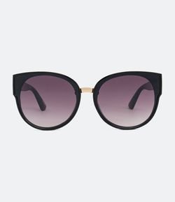 Óculos de Sol Feminino Redondo com Lentes Fumê