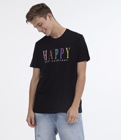Camiseta Estampa Happy