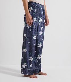 Calça de Pijama Estampa Floral em Veludo 