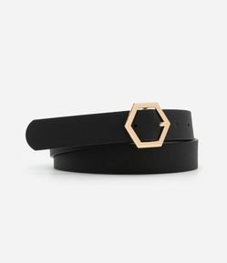 Cinto Feminino com Fivela Hexagonal