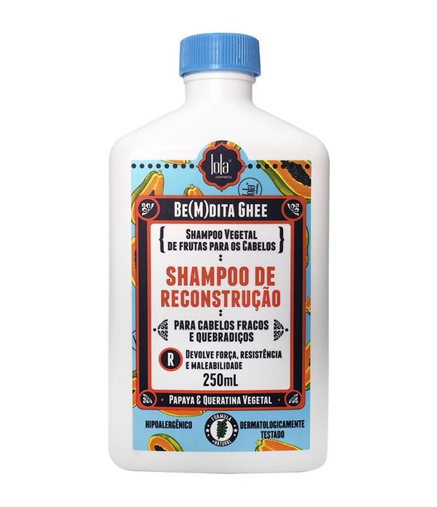Shampoo Lola Cosmetics Ghee de Reconstrução Papaya e Queratina Vegetal - 250ml