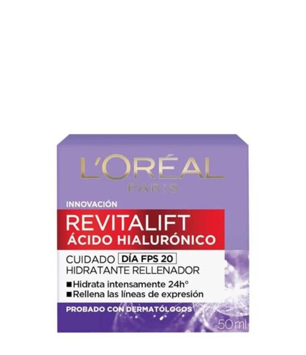 Creme Facial Loréal Paris Revitalift Acido Hialurónico Diurno FPS20 50ml 1