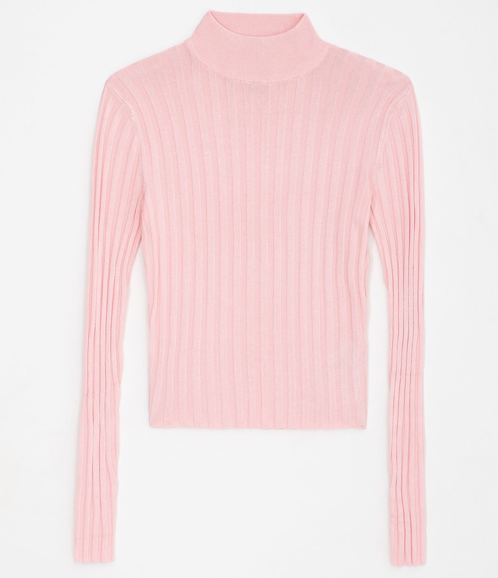 Blusa em Tricô Canelado com Gola Alta e Manga Longa 4