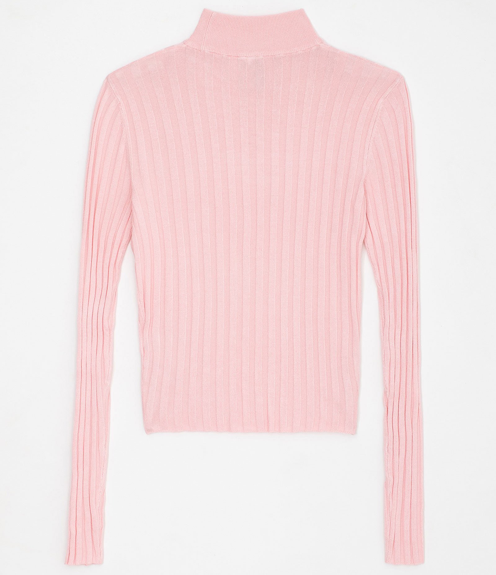 Blusa em Tricô Canelado com Gola Alta e Manga Longa 5