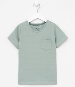 Camiseta Infantil Lisa com Bolso - Tam 5 a 14 anos