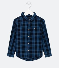 Camisa Infantil Xadrez em Flanela - Tam 1 a 4 anos