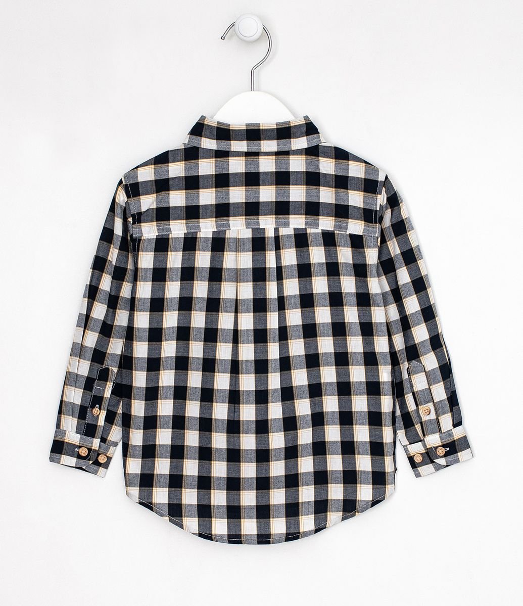 Camisa Infantil Estampa Xadrez - Tam 1 a 4 anos Preto - Renner