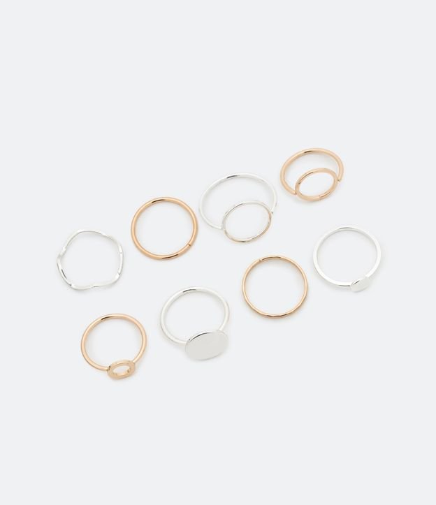 Kit 8 Anillos en Baño Mixto Multicolor  4