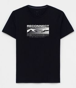 Camiseta Manga Curta Estampa Reconnect