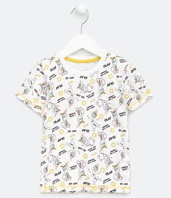 Camiseta Infantil Estampa do Olaf - Tam 1 a 6 anos