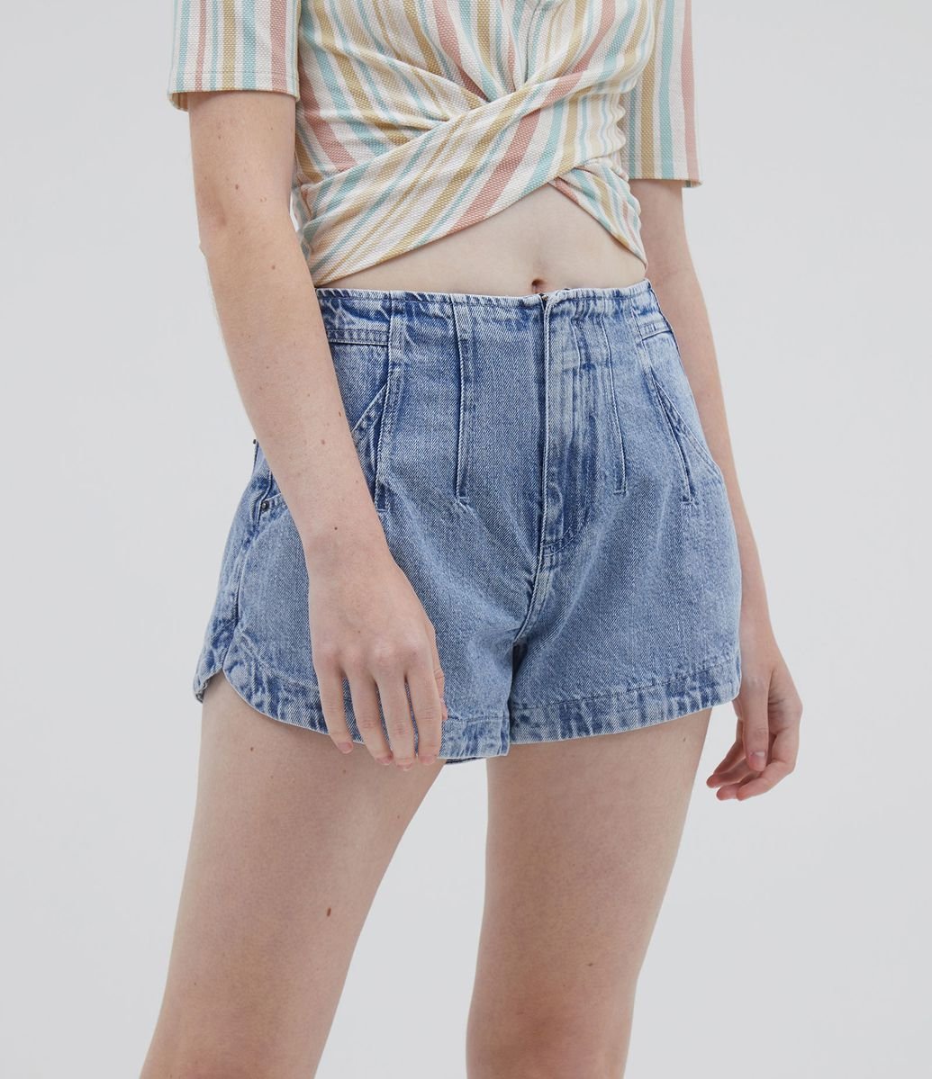 shorts jeans cintura alta renner