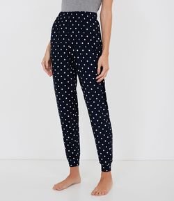 Calça de Pijama Toque Suave com Estampa Poá