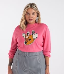 Blusa com Estampa Bambi em Retilíniea Curve & Plus Size