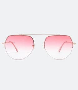 Óculos de Sol Feminino Redondo Lentes Rosa