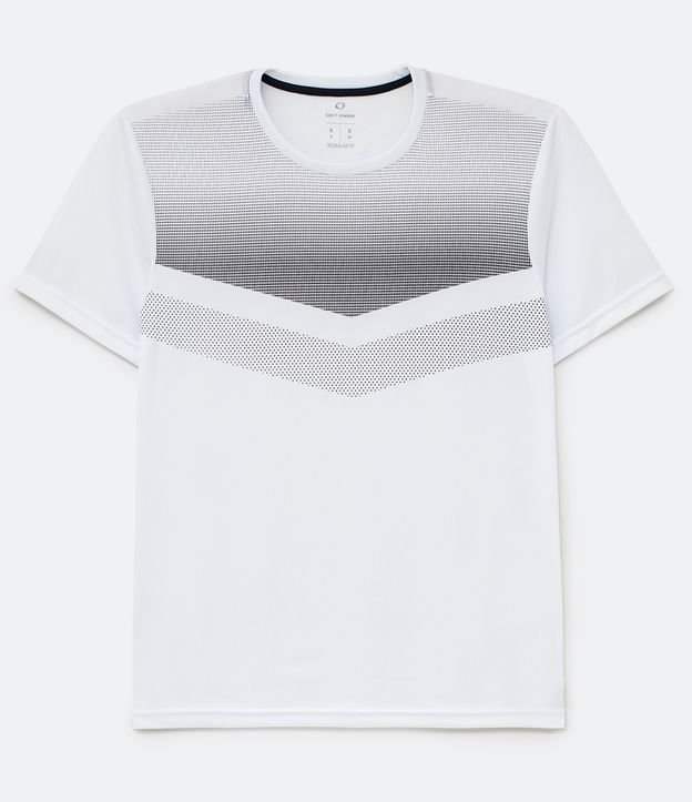 Camiseta Esportiva com Estampa Geométrica Degradê 5