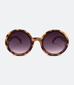 Óculos de Sol Feminino Redondo Tartaruga