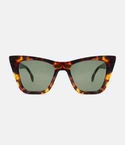 Óculos de Sol Feminino Gateado Armação Tartaruga