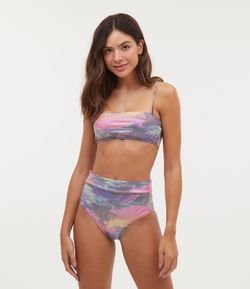 Biquíni Top Cropped Holográfico