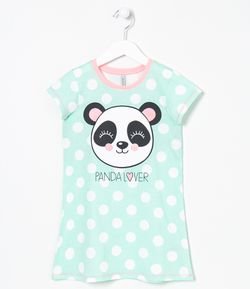 Camisola Infantil Estampa de Panda - Tam 5 ao 14