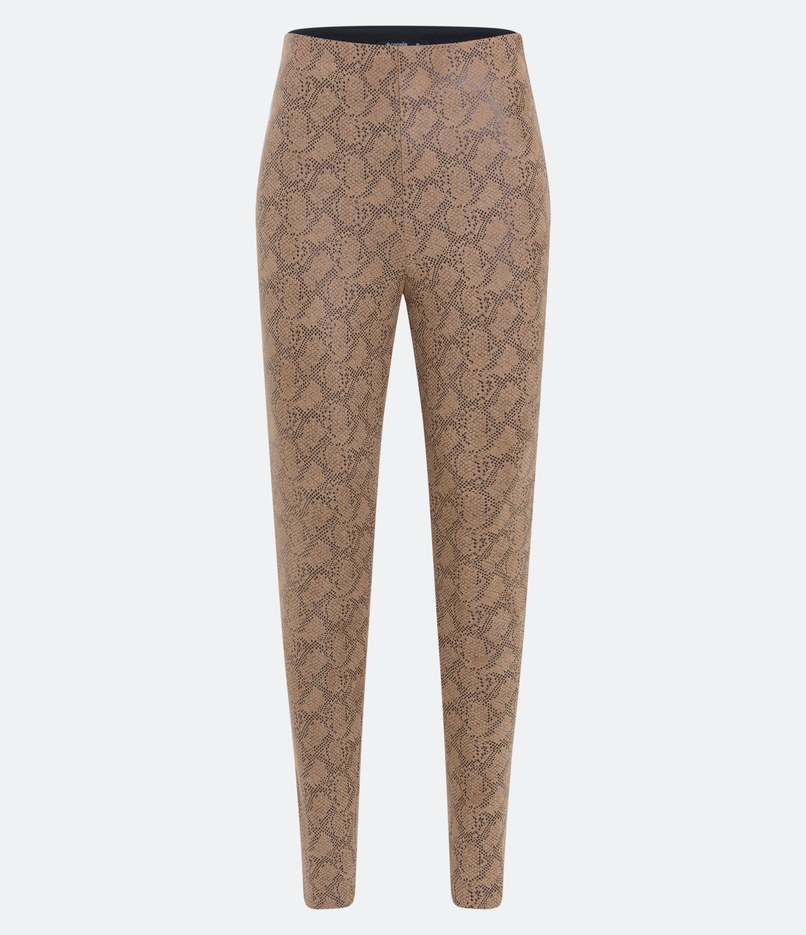 Calça Legging Animal Print com Ziper Lateral Bege 6