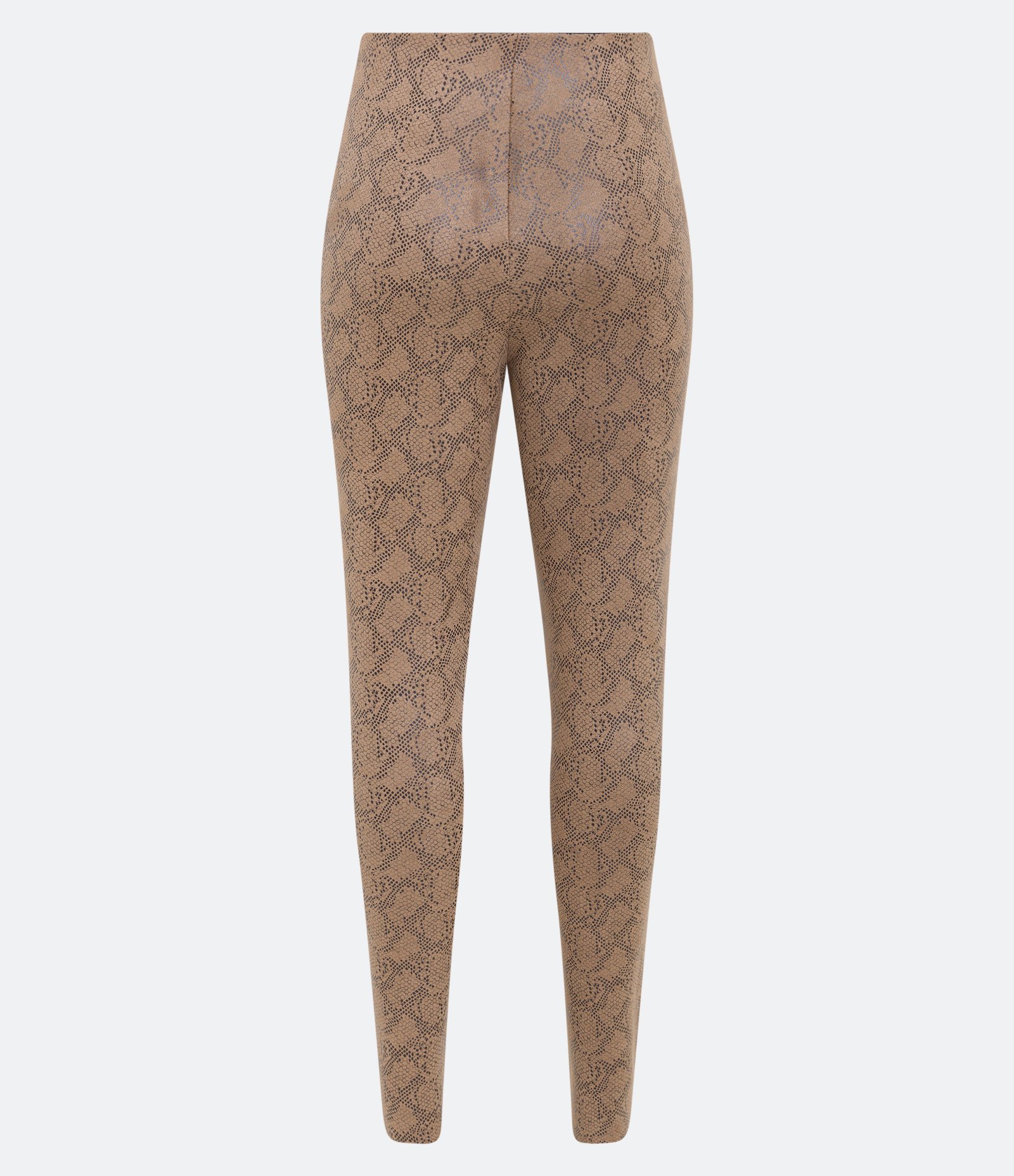 Calça Legging Animal Print com Ziper Lateral Bege 7