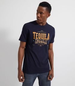 Camiseta Manga Curta Estampa Localizada Tequila 