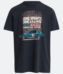 Camiseta Comfort em Algodão com Estampa Carro de Corrida