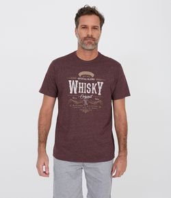 Camiseta Manga Curta com Estampa Original Whisky