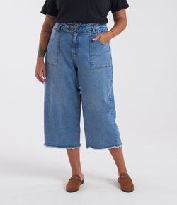 Calça Jeans Pantacourt Curve & Plus Size