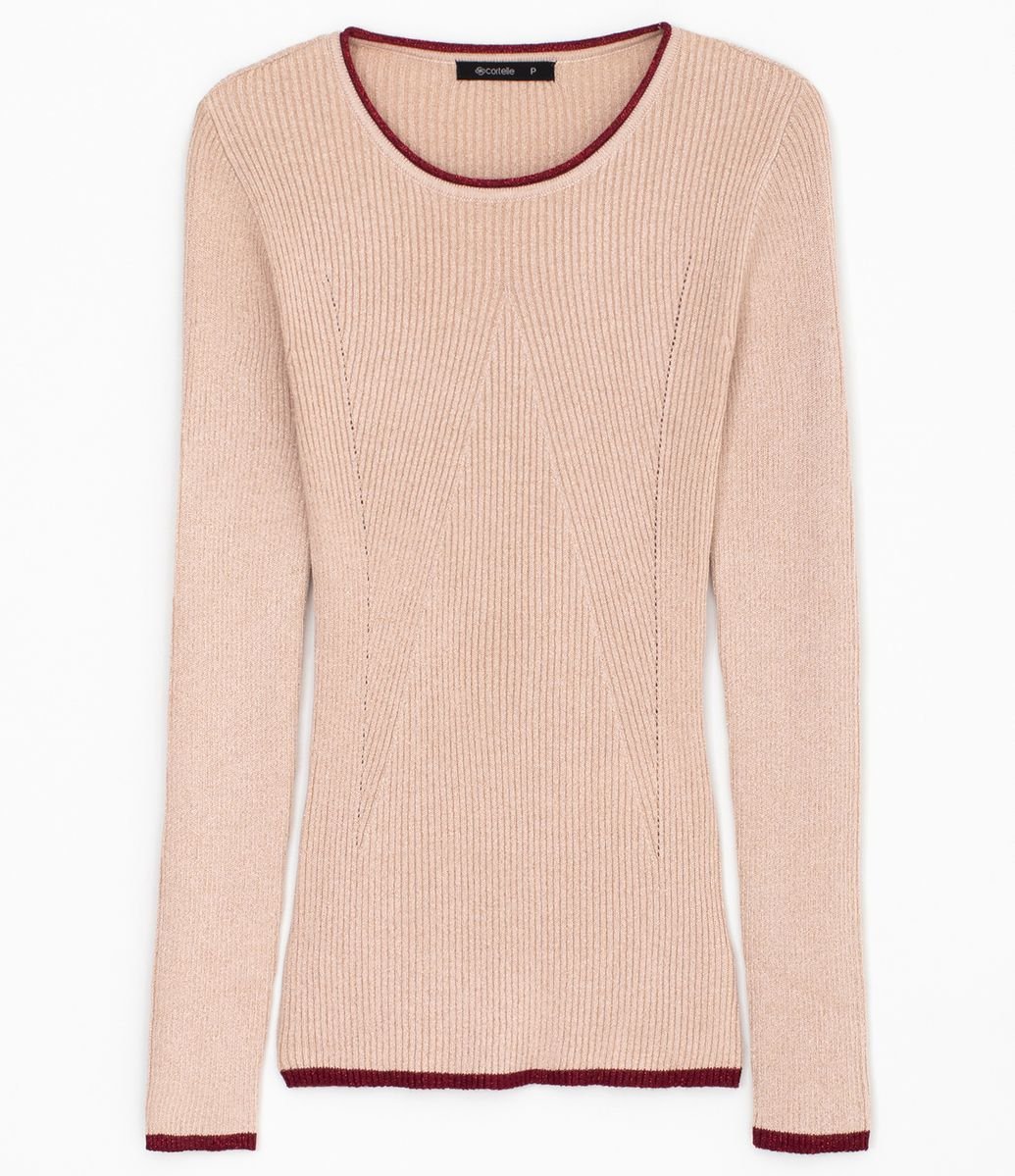 blusa de fio rosa