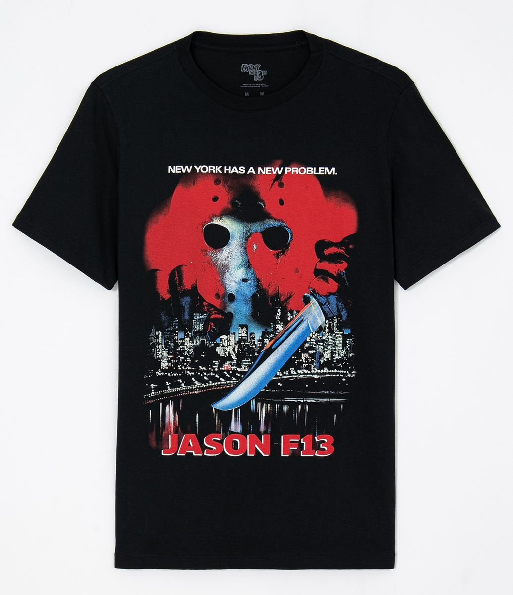 Camiseta Estampa Jason Sexta-Feira 13 Menor preço em Camiseta Estampa Jason Sexta-Feira 13
