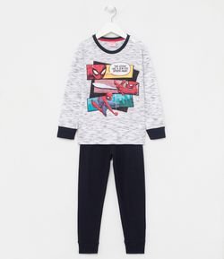 Pijama Infantil Estampa do Homem Aranha Brilha no Escuro - Tam 4 a 14 anos