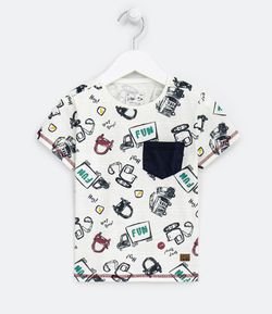 Camiseta Infantil Estampa de Carros - Tam 1 a 5 anos