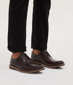 Sapato Masculino em Couro com Cadarço - Renner