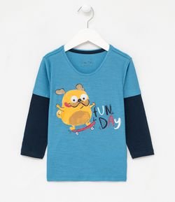 Camiseta Infantil Manga Longa - 1 a 5 anos