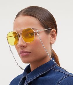 Óculos de Sol Feminino Quadrado com Ponte Dupla