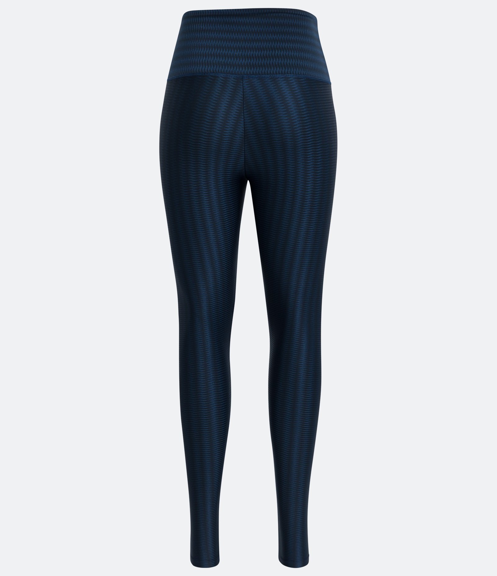 Calça Legging Esportiva em Poliamida Texturizada com Brilho e Cós Alto Azul Marinho 5