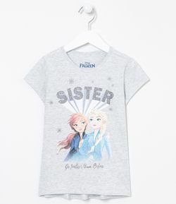 Blusa Infantil Estampa da Elsa e Anna Frozen - Tam 1 a 14 anos
