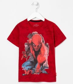 Camiseta Infantil Estampa do Homem Aranha - Tam 3 a 10 anos