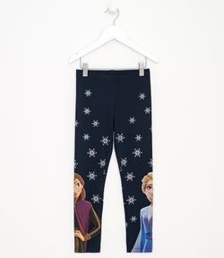 Calça Infantil Legging Estampa Anna e Elsa Frozen - Tam 1 a 5 anos