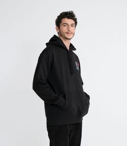 Blusão em Moletom com Capuz e Bolso Canguru Balance