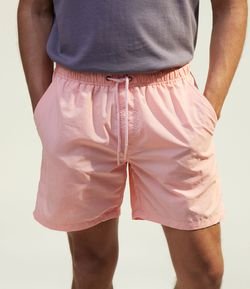 Bermuda de Banho em Poliamida com Cós Elástico