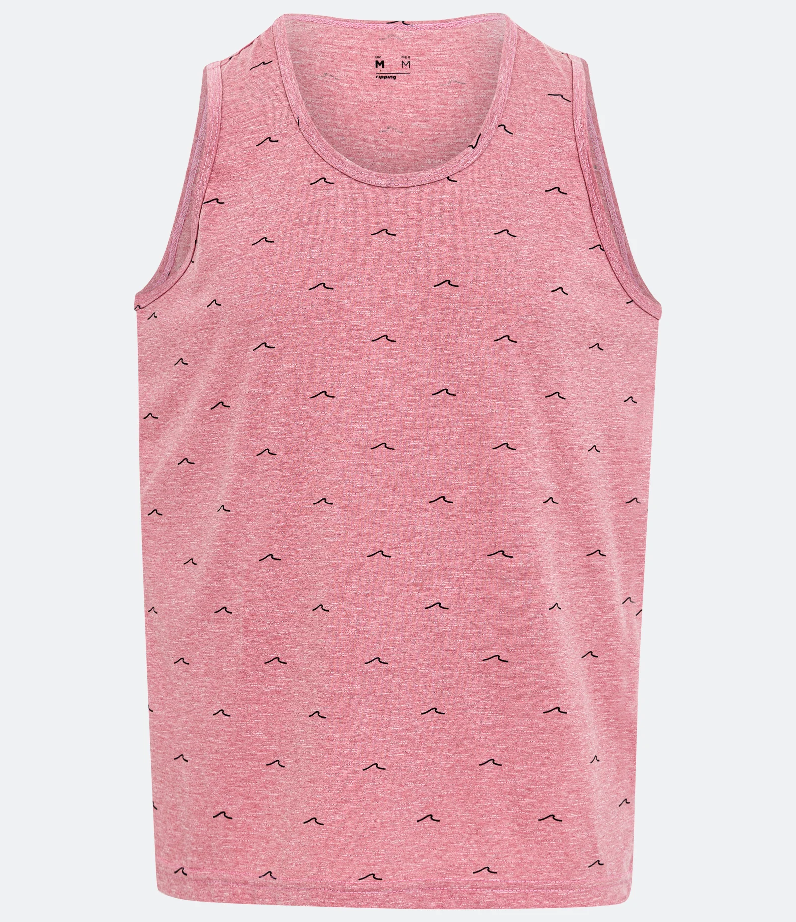 Regata em Algodão com Estampa de Mini Ondas Parfait Pink 1