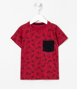 Camiseta Infantil Estampa de Dinossauros - Tam 1 a 5 anos