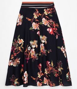 saia estampada floral