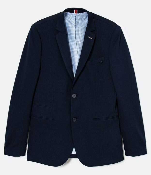 Blazer Slim Texturizado Liso